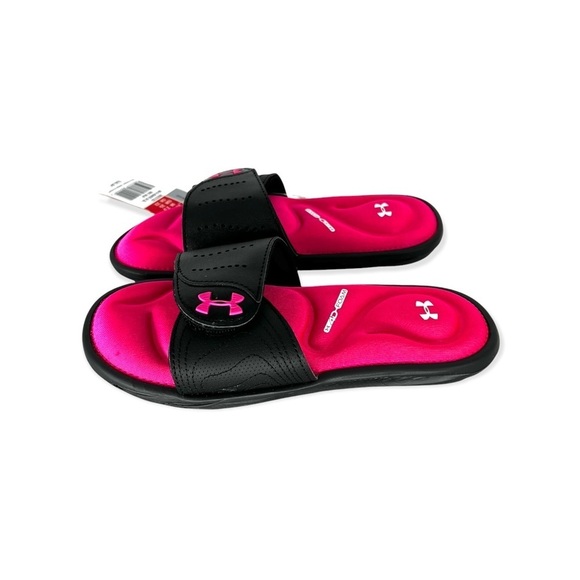 Under Armour Girl's Ignite IX Slides Slipper- 3Y - Picture 2 of 7
